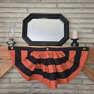 Halloween Bunting Holiday Decoration Flag Orange and Black 37" x 17" New